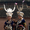 Miao Village (Miao II) Photo: Miao ethnic minority women await their part to dance in a local festival.