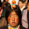 Hair Ornament Photo: Tibetan woman marching around the Barkhor, Lhasa's religious heart.