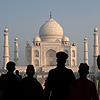 White Rock Photo: Four Rajasthani tourists enter the main gate at the Taj Mahal.