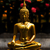 photo: Beaming Buddha - A small meditating golden Buddha statue in lotus position at Doi Suthep temple (ARCHIVED PHOTO on the weekends - originally photographed 2007/05/31).