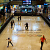 Ice Skating Mall Photo: A temporary ice skating rink inside downtown Bangkok's Central World Mall.