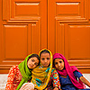 Young Sikh Girls Photo: Cute Sikh girls sit in front of a Gurudwara door (ARCHIVED PHOTO on the weekends - originally photographed 2009/05/23).
