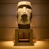 Fame-Chasers Photo: A Moai exhibited in a neglected section of the Louvre Museum.