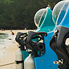 photo: Snorkel Scooter - Personal underwater snorkeling crafts for rent on the beach in Borneo, Malaysia (ARCHIVED PHOTO on the weekends - originally photographed 2006/09/11).