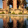 Salmon Centerpiece Photo: A pond reflects the salmon-colored central dome structure at the Palace of Fine Arts in San Francisco.