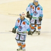 Ad Men Photo: The advertisement-covered uniforms of the Rapperswil-Jona ice hockey team in Switzerland.